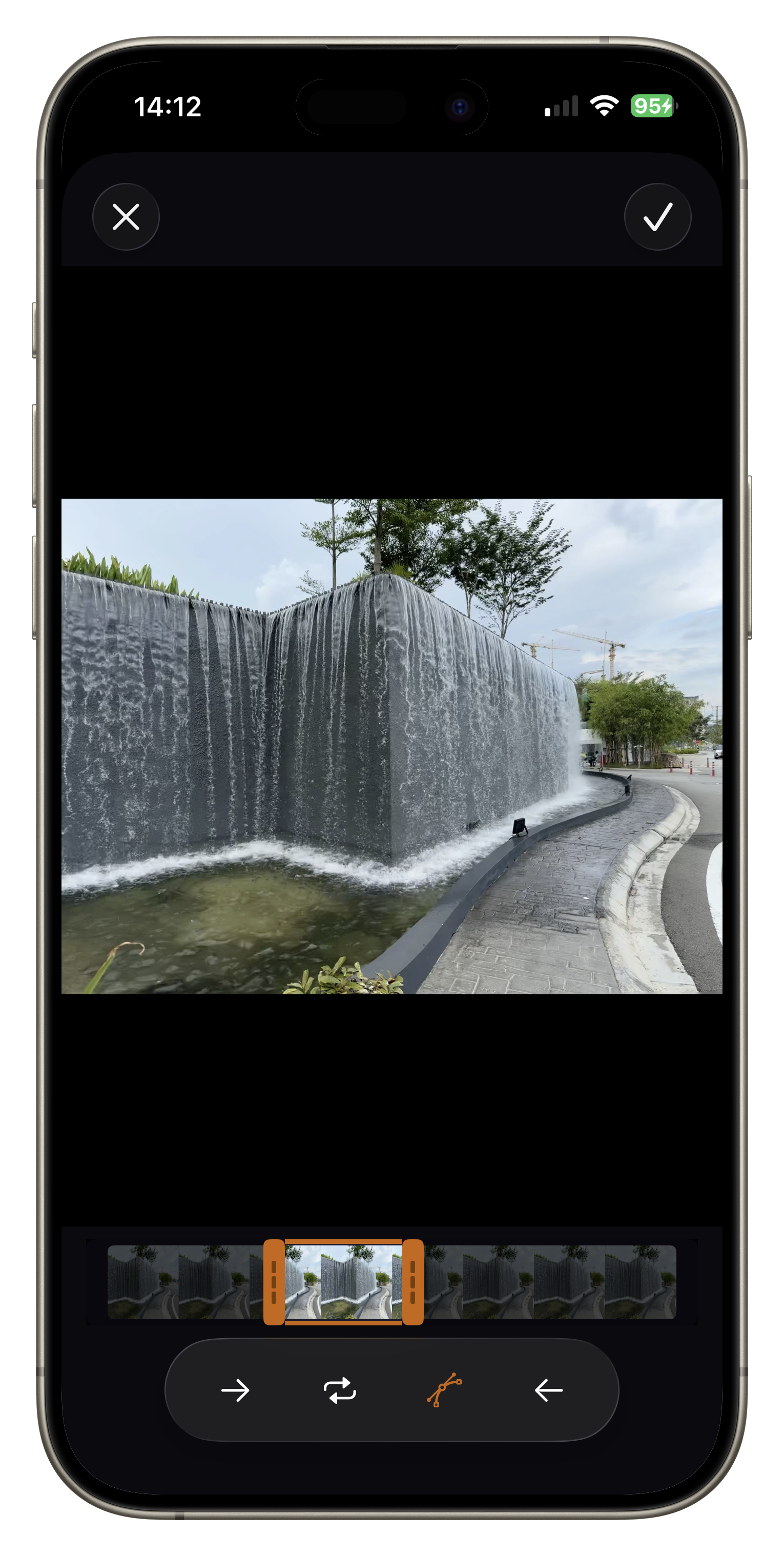 TimeDrip app screenshot showing effects screen